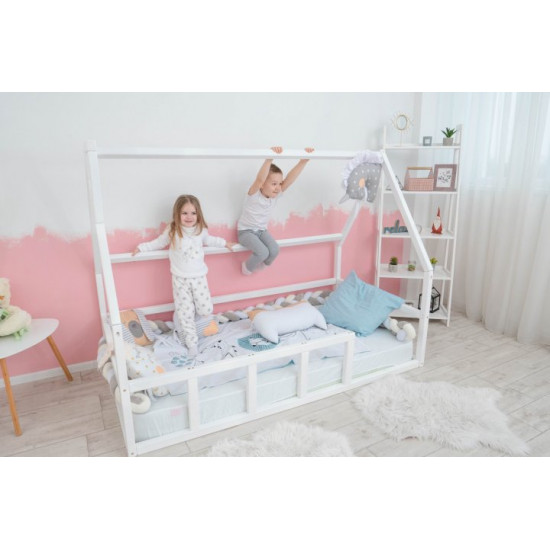 Дитяче ліжко будиночок Монтессорі BUSY WOOD Модель 1 190х80 см біла Дитяче ліжко будиночок Монтессорі BUSY WOOD Модель 1 190х80 см біла