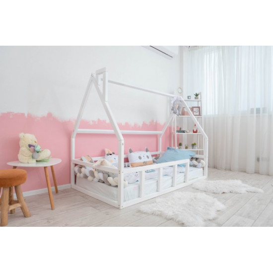 Дитяче ліжко будиночок Монтессорі BUSY WOOD Модель 1 190х80 см біла Дитяче ліжко будиночок Монтессорі BUSY WOOD Модель 1 190х80 см біла