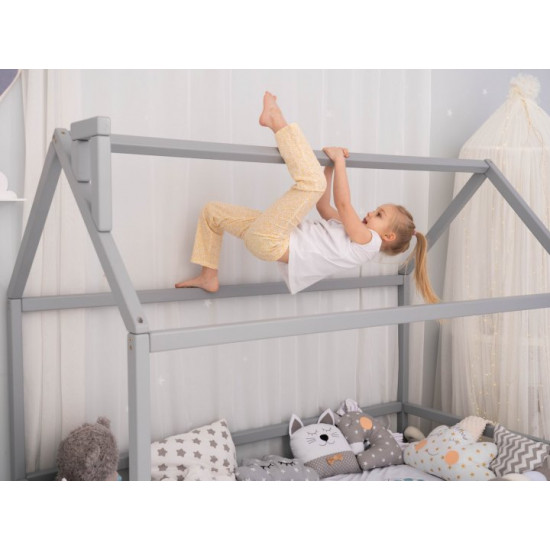 Дитяче ліжко будиночок Монтессорі BUSY WOOD Модель 2 190х80 см сіра Дитяче ліжко будиночок Монтессорі BUSY WOOD Модель 2 190х80 см сіра