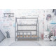 Детская кровать домик Монтессори BUSY WOOD на ножках Модель 1 120х60 см серый Детская кровать домик Монтессори BUSY WOOD на ножках Модель 1 120х60 см серый