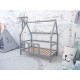 Детская кровать домик Монтессори BUSY WOOD на ножках Модель 1 120х60 см серый Детская кровать домик Монтессори BUSY WOOD на ножках Модель 1 120х60 см серый