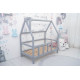 Детская кровать домик Монтессори BUSY WOOD на ножках Модель 1 120х60 см серый Детская кровать домик Монтессори BUSY WOOD на ножках Модель 1 120х60 см серый