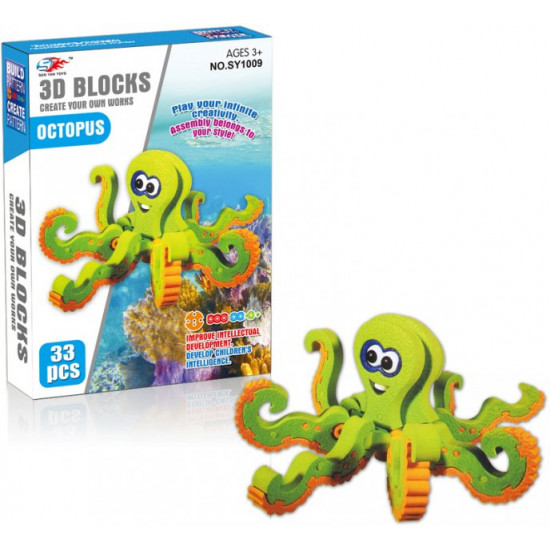 Объемный мягкий конструктор Sen Yan Toys Осьминог 33 детали (SY1009) (6910010110092) Объемный мягкий конструктор Sen Yan Toys Осьминог 33 детали (SY1009) (6910010110092)