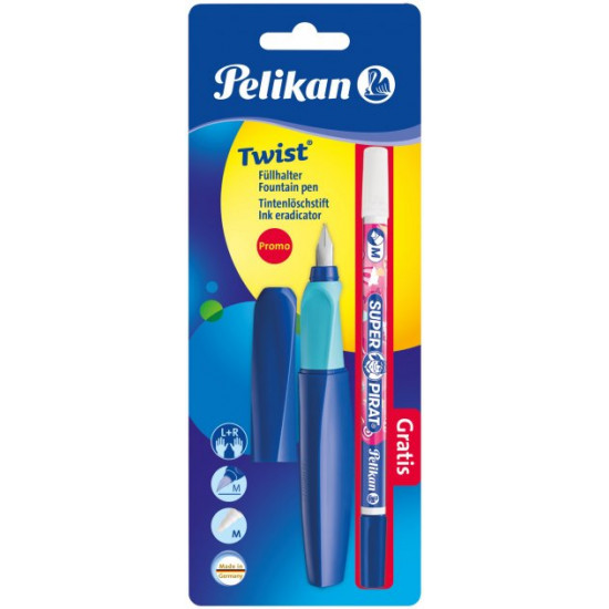 Ручка перьевая Pelikan Twist Deep Blue Синяя с корректором (926071B) Ручка перьевая Pelikan Twist Deep Blue Синяя с корректором (926071B)