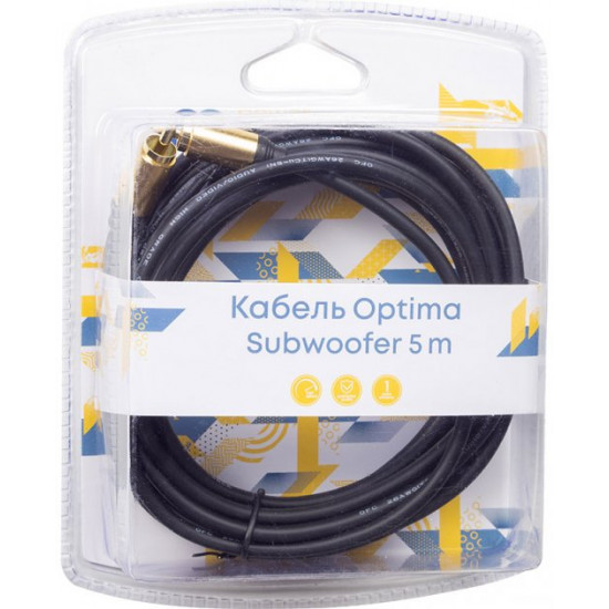 Кабель PowerPlant Optima Subwoofer (O-SU-5) 5 м (CA911769) Кабель PowerPlant Optima Subwoofer (O-SU-5) 5 м (CA911769)
