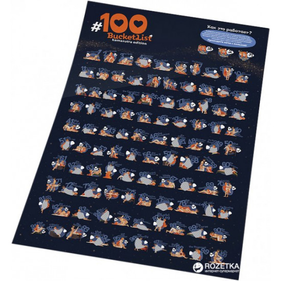 Скретч-постер 1DEA.me 100 Дел BucketList Kamasutra Edition (100K) Скретч-постер 1DEA.me 100 Дел BucketList Kamasutra Edition (100K)