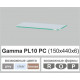 Полиця скляна прямокутна настінна Commus PL10 PC (150х440х6мм) Полиця скляна прямокутна настінна Commus PL10 PC (150х440х6мм)