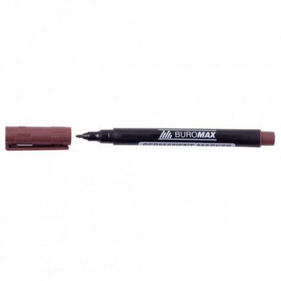 Маркер Buromax водостойкий 1 мм коричневый (BM.8704-25) Маркер Buromax водостойкий 1 мм коричневый (BM.8704-25)