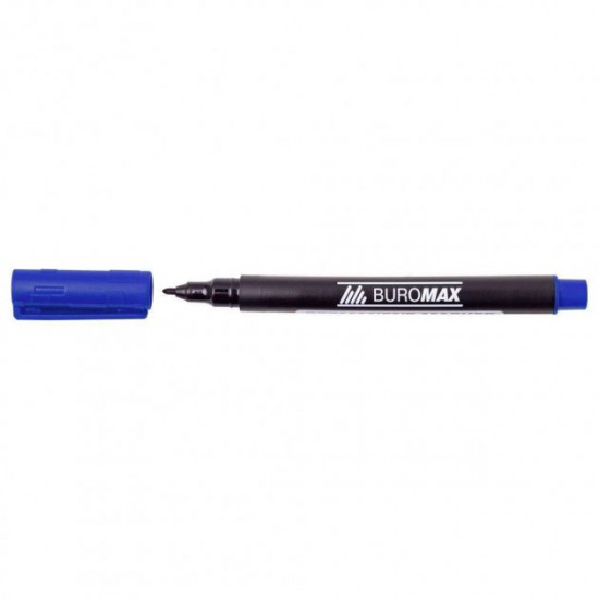 Маркер Buromax водостійкий 1 мм синій (BM.8704-02) Маркер Buromax водостійкий 1 мм синій (BM.8704-02)