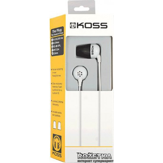Навушники Koss The Plug White (194770.101)
