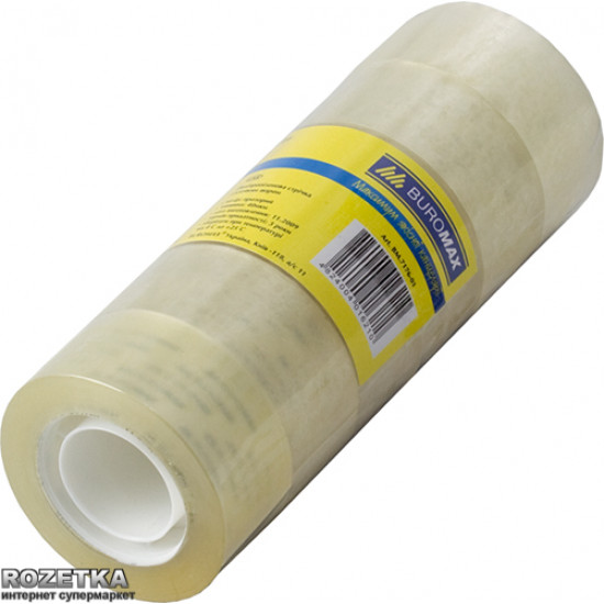 Клейкая лента Buromax 24 мм х 30 м Прозрачная 6 шт (BM.7176-01) Клейкая лента Buromax 24 мм х 30 м Прозрачная 6 шт (BM.7176-01)