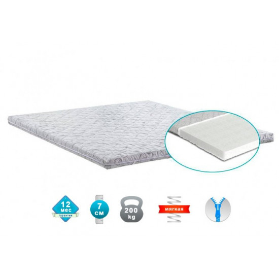 Матрац ортопедичний Matroluxe Topper FUTON 2 65x180 см Матрац ортопедичний Matroluxe Topper FUTON 2 65x180 см