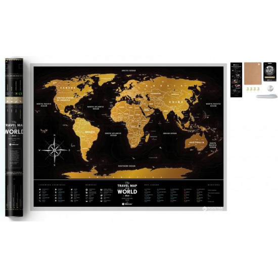 Скретч-карта мира 1DEA.me Travel Map Black World (BW) Скретч-карта мира 1DEA.me Travel Map Black World (BW)