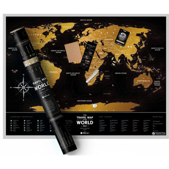 Скретч-карта мира 1DEA.me Travel Map Black World (BW) Скретч-карта мира 1DEA.me Travel Map Black World (BW)