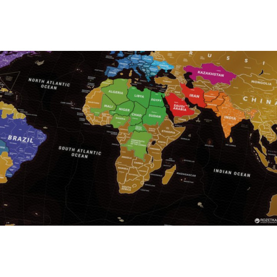 Скретч-карта мира 1DEA.me Travel Map Black World (BW) Скретч-карта мира 1DEA.me Travel Map Black World (BW)