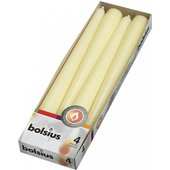 Конусная свеча Bolsius 245/24 коробка 4 шт Кремовая (350905) Конусная свеча Bolsius 245/24 коробка 4 шт Кремовая (350905)
