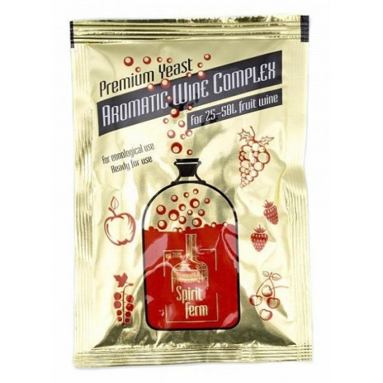Дрожжи спиртовые сухие Spiritferm Aromatic Wine Complex, 40г Дрожжи спиртовые сухие Spiritferm Aromatic Wine Complex, 40г