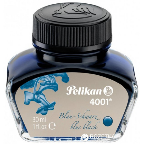 Чернила Pelikan 4001 Blue-Black в стеклянном флаконе 30 мл Сине-черные (301028) Чернила Pelikan 4001 Blue-Black в стеклянном флаконе 30 мл Сине-черные (301028)