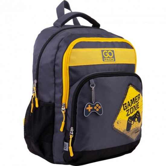 Рюкзак GoPack Education Game zone 38x28x18 20 л серый/желтый (GO21-113M-8) Рюкзак GoPack Education Game zone 38x28x18 20 л серый/желтый (GO21-113M-8)
