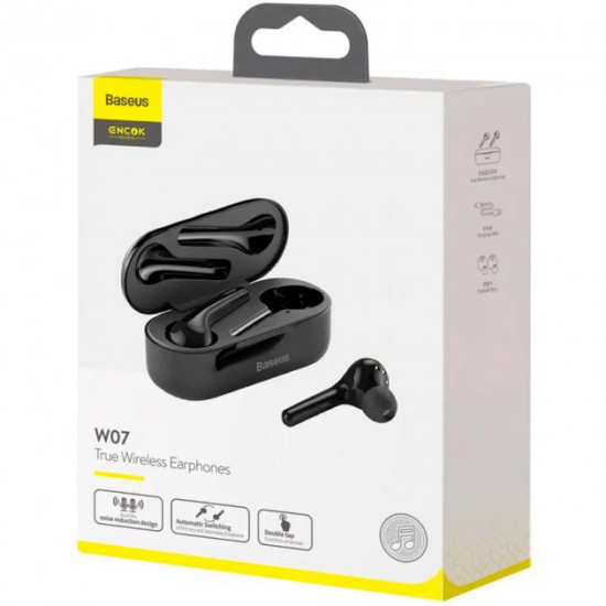 Беспроводные наушники TWS Baseus W07 NGW07-01 Black Беспроводные наушники TWS Baseus W07 NGW07-01 Black
