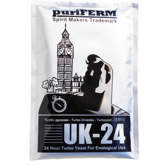 Сухі турбо дріжджі PuriFerm UK-24, 175г. Сухі турбо дріжджі PuriFerm UK-24, 175г.