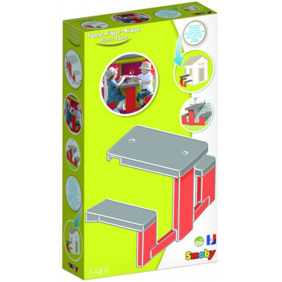  Столик Smoby Toys для пикника с лавочками для дома (810902) (3032168109025)