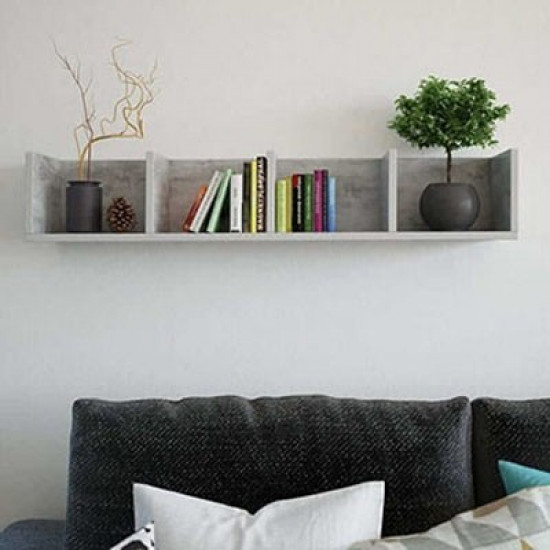 Полка для книг Forte Erika 914x166x166 Бетон Полка для книг Forte Erika 914x166x166 Бетон
