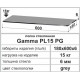 Скляна полиця настінна прямокутна Commus PL15 PG (180х600х6мм)