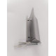 Полиці скло настінні радіусні навісні Commus PL8 RG 8мм (250х800х8мм)