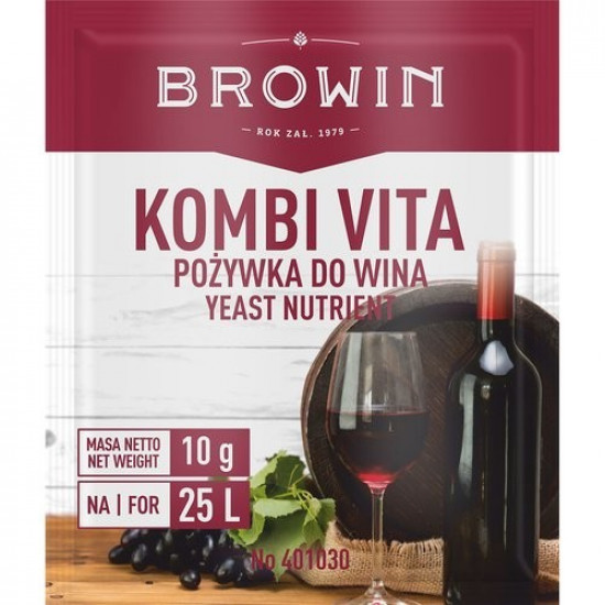Питательное вещество для винных дрожжей Kombi Vita 10г, BROWIN Питательное вещество для винных дрожжей Kombi Vita 10г, BROWIN