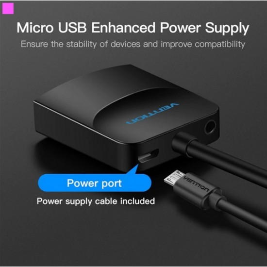Перехідник Vention VGA-HDMI, 0.2 м зі звуком та живленням (ACNBB) (43387992) Перехідник Vention VGA-HDMI, 0.2 м зі звуком та живленням (ACNBB) (43387992)