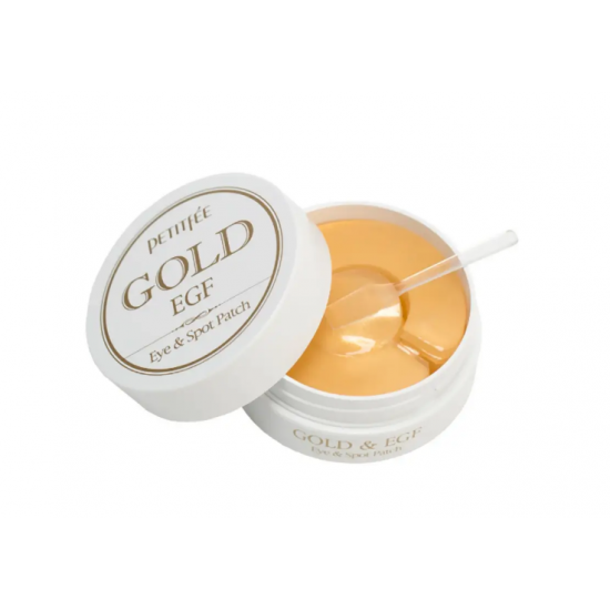 Гидрогелевые патчи под глаза с золотом и EGF Petitfee Gold & EGF Eye Spot Patch, 90шт