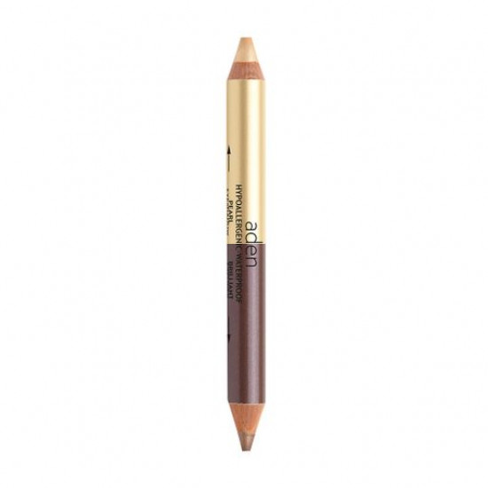 Двоколірний олівець-тіні для повік Aden Jumbo Twin Pearl Eyeshadow Gold-Brown, 4.11 г Двоколірний олівець-тіні для повік Aden Jumbo Twin Pearl Eyeshadow Gold-Brown, 4.11 г