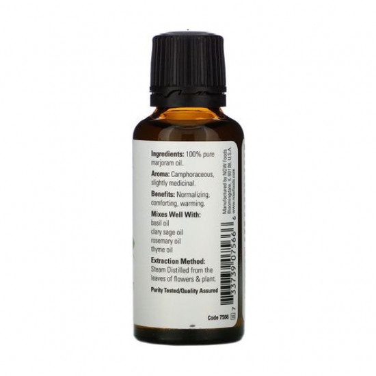 Эфирное масло Now Foods Essential Oils 100% Pure Marjoram Oil Майорана, 30 мл
Эфирное масло Now Foods Essential Oils 100% Pure Marjoram Oil Майорана, 30 мл