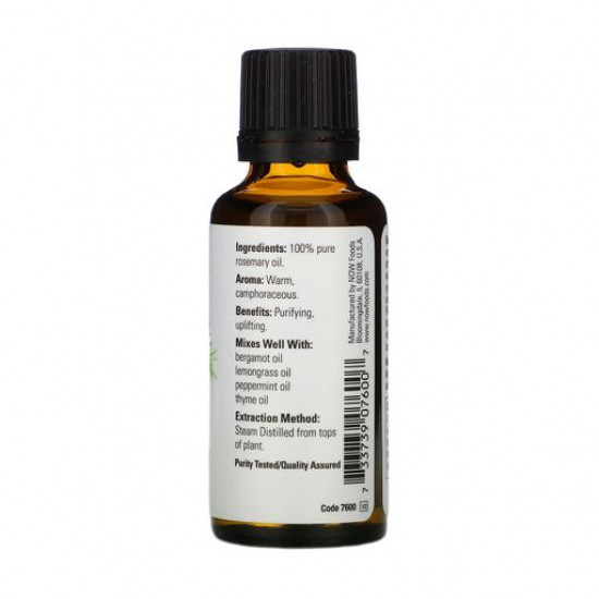 Эфирное масло Now Foods Essential Oils 100% Pure Rosemary Розмарина, 30 мл
Эфирное масло Now Foods Essential Oils 100% Pure Rosemary Розмарина, 30 мл