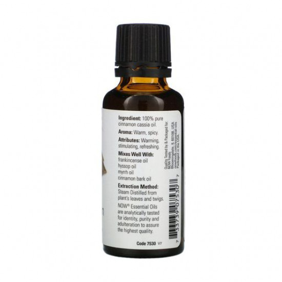 Эфирное масло Now Foods Organic Cinnamon 100% Pure Cassia Органическое масло корицы кассии, 30 мл
Эфирное масло Now Foods Organic Cinnamon 100% Pure Cassia Органическое масло корицы кассии, 30 мл