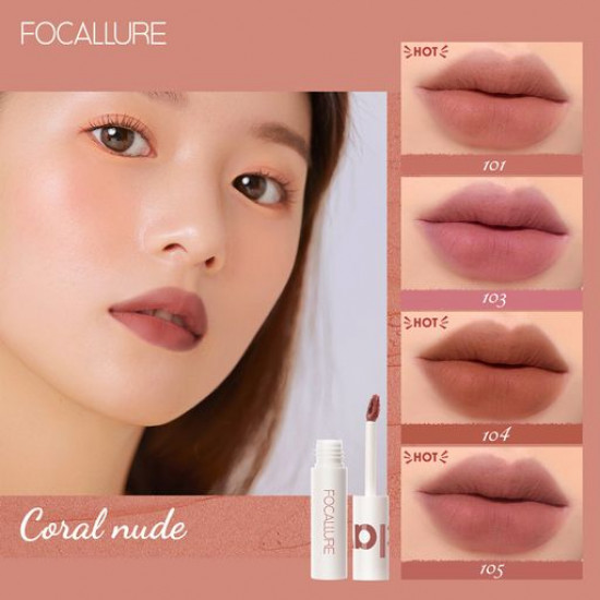 
      Жидкая матовая помада для губ Focallure True Matte Lip Clay 101, 2.5 г
    
