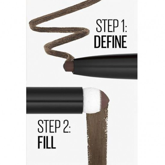 Олівець-тіні для брів Maybelline New York Express Brow Satin Duo 02 Medium Brown, 0.71 г Олівець-тіні для брів Maybelline New York Express Brow Satin Duo 02 Medium Brown, 0.71 г