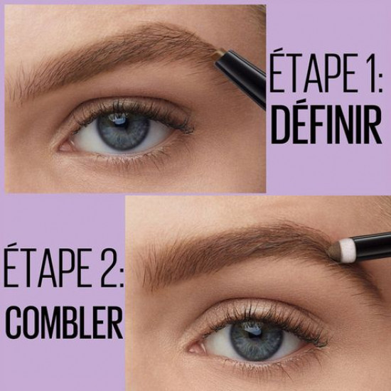 Олівець-тіні для брів Maybelline New York Express Brow Satin Duo 02 Medium Brown, 0.71 г Олівець-тіні для брів Maybelline New York Express Brow Satin Duo 02 Medium Brown, 0.71 г