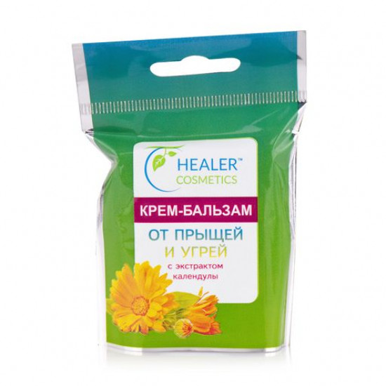 Крем-бальзам от прыщей и угрей Healer Cosmetics с экстрактом календулы, 10г
Крем-бальзам от прыщей и угрей Healer Cosmetics с экстрактом календулы, 10г