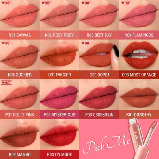 Матовая жидкая помада для губ Pinkflash Melting Matte Lipcream O03 Most Orange, 2.6 г
Матовая жидкая помада для губ Pinkflash Melting Matte Lipcream O03 Most Orange, 2.6 г