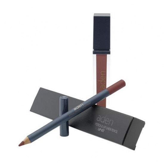 Набір для макіяжу губ Aden Cosmetics 30 Truffle (матова помада, 7 мл + олівець, 1.14 г) Набір для макіяжу губ Aden Cosmetics 30 Truffle (матова помада, 7 мл + олівець, 1.14 г)