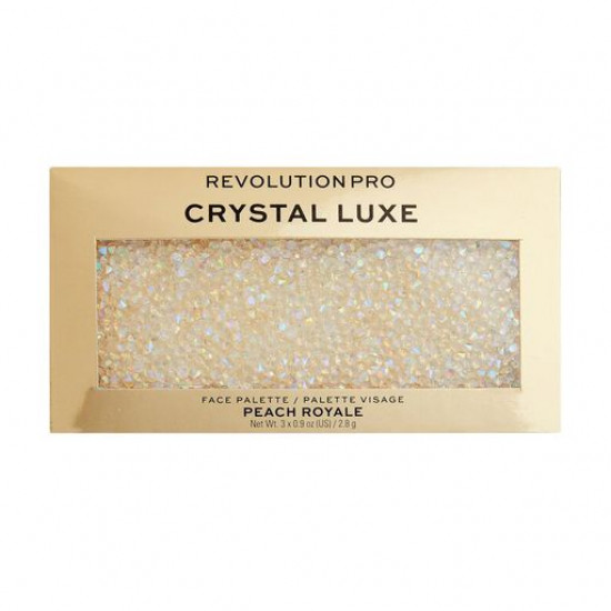 Палетка для макіяжу обличчя Revolution Pro Crystal Luxe Face Palette Peach Royale, 8.4 г Палетка для макіяжу обличчя Revolution Pro Crystal Luxe Face Palette Peach Royale, 8.4 г