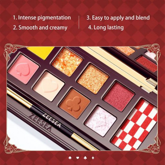 Палетка теней для век Zeesea Alice In Wonderland Eyeshadow Palettes, 01 Queen of Hearts, 227 г
Палетка теней для век Zeesea Alice In Wonderland Eyeshadow Palettes, 01 Queen of Hearts, 227 г