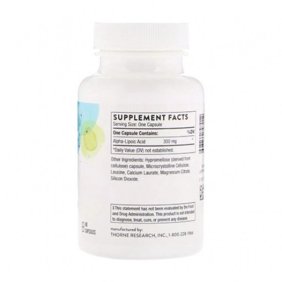 Пищевая добавка Thorne Research Alpha-Lipoic-Acid, 60 шт
Пищевая добавка Thorne Research Alpha-Lipoic-Acid, 60 шт
