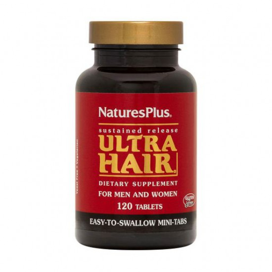Харчова добавка комплекс у таблетках NaturesPlus Ultra Hair Зростання та оздоровлення волосся, 120 шт Харчова добавка комплекс у таблетках NaturesPlus Ultra Hair Зростання та оздоровлення волосся, 120 шт