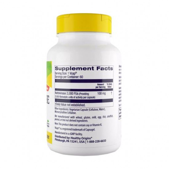 Пищевая добавка в капсулах Healthy Origins Nattokinase 2000 FU's Наттокиназа 100 мг, 60 шт
Пищевая добавка в капсулах Healthy Origins Nattokinase 2000 FU's Наттокиназа 100 мг, 60 шт