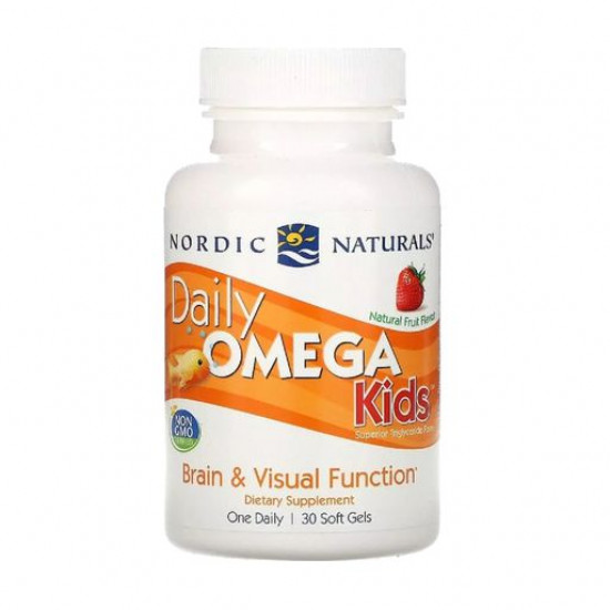 Пищевая добавка в капсулах Nordic Naturals Daily Omega Kids Рыбий жир для детей, со вкусом клубники 500 мг, 30 шт
Пищевая добавка в капсулах Nordic Naturals Daily Omega Kids Рыбий жир для детей, со вкусом клубники 500 мг, 30 шт