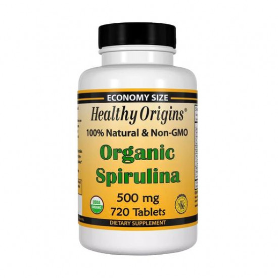 Пищевая добавка в таблетках Healthy Origins Organic Spirulina Органическая спирулина 500 мг, 720 шт
Пищевая добавка в таблетках Healthy Origins Organic Spirulina Органическая спирулина 500 мг, 720 шт