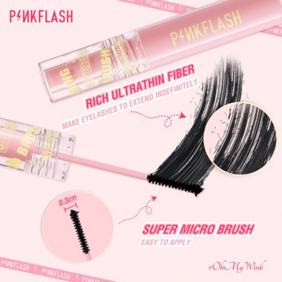 Водостійка туш для вій Pinkflash Lengthening Waterproof Micro Brush Mascara Black Водостійка туш для вій Pinkflash Lengthening Waterproof Micro Brush Mascara Black